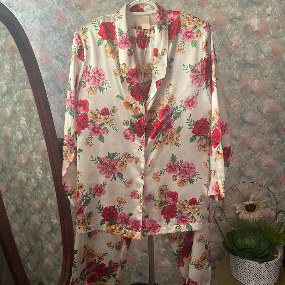 Floral Silky PJ Set